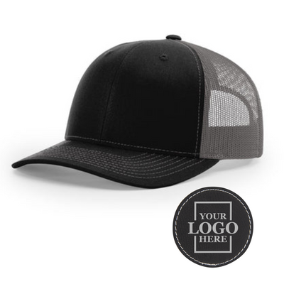 Branded Trucker Snapback Hat - Round Patch