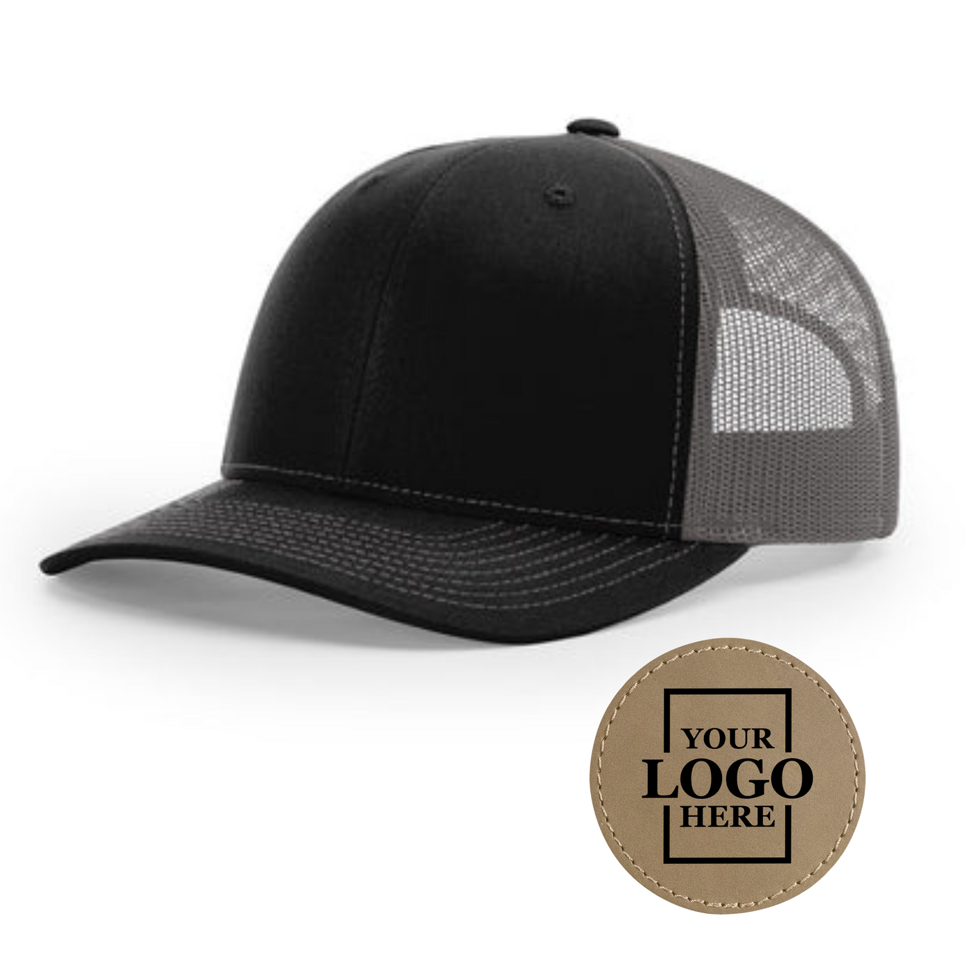 Branded Trucker Snapback Hat - Round Patch