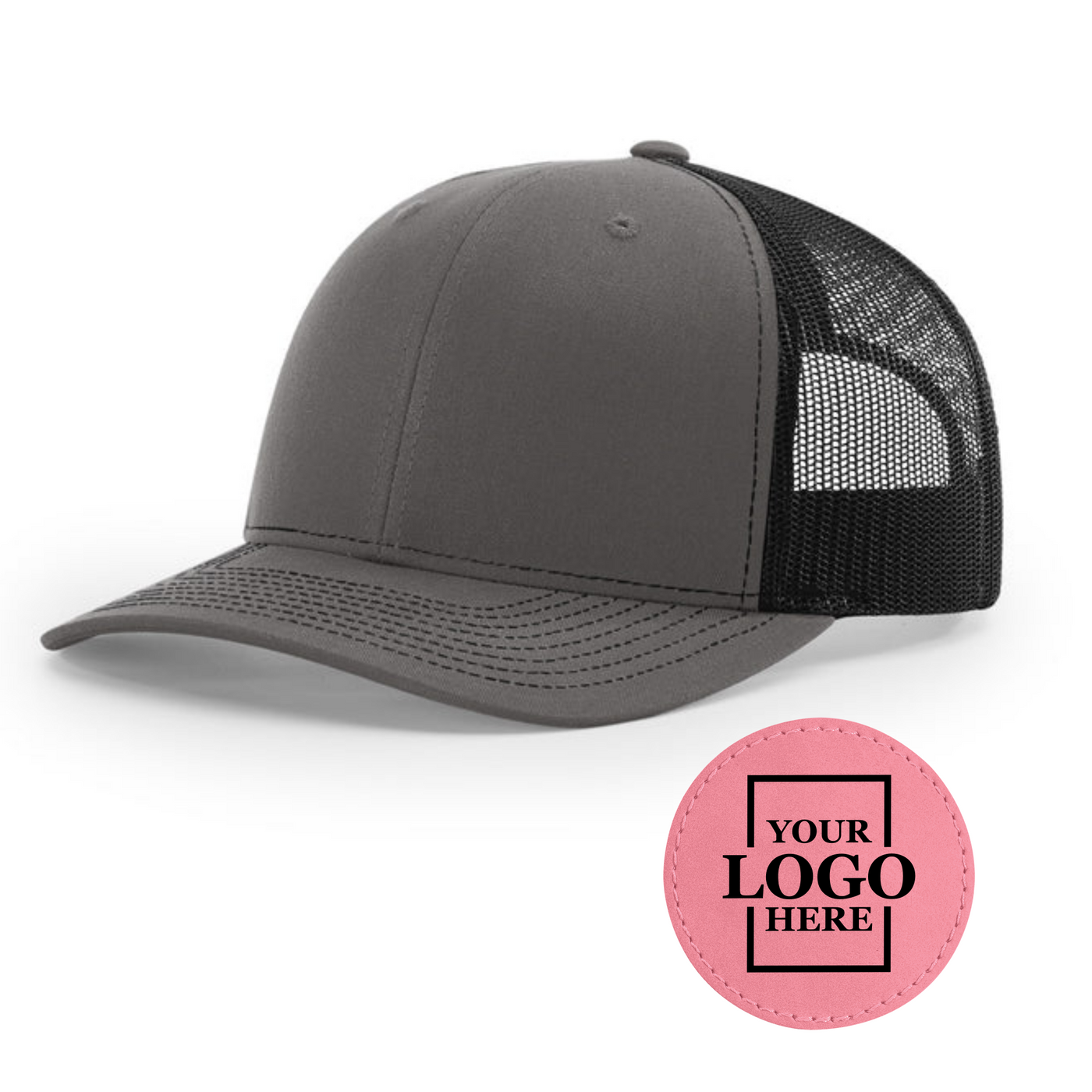 Branded Trucker Snapback Hat - Round Patch