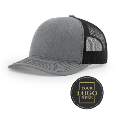 Branded Trucker Snapback Hat - Round Patch