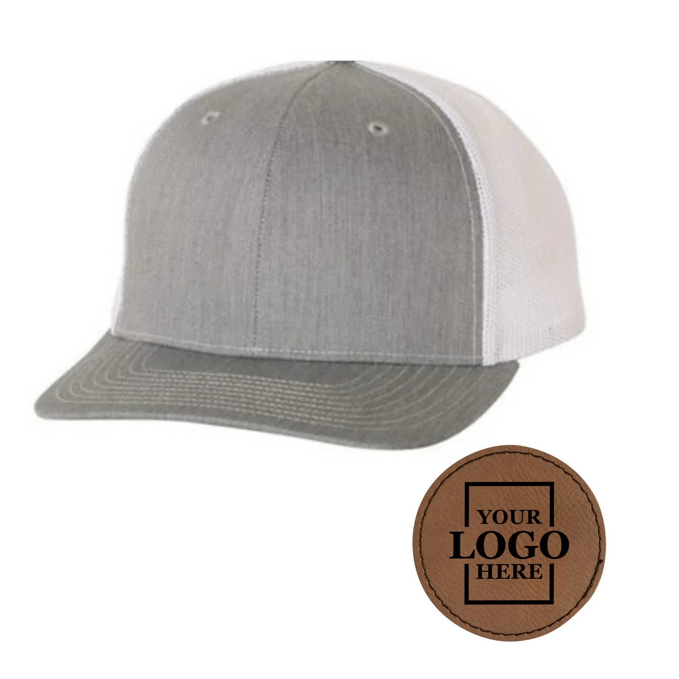 Branded Trucker Snapback Hat - Round Patch