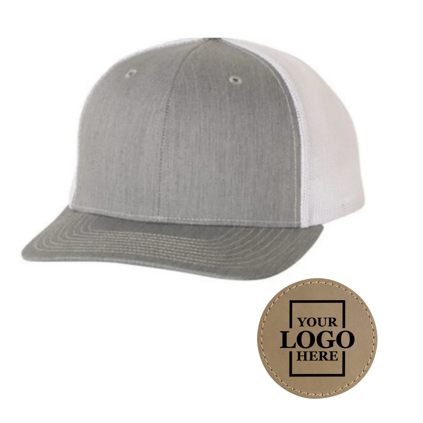 Branded Trucker Snapback Hat - Round Patch