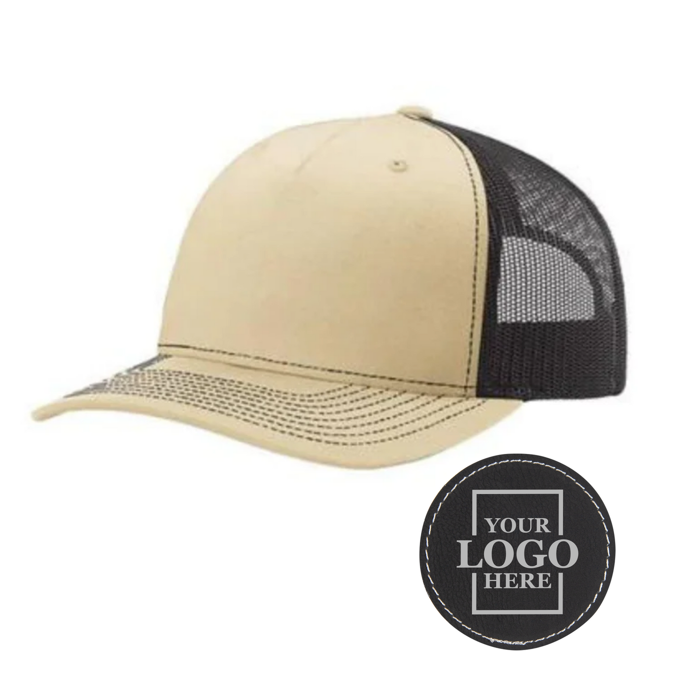 Branded Trucker Snapback Hat - Round Patch