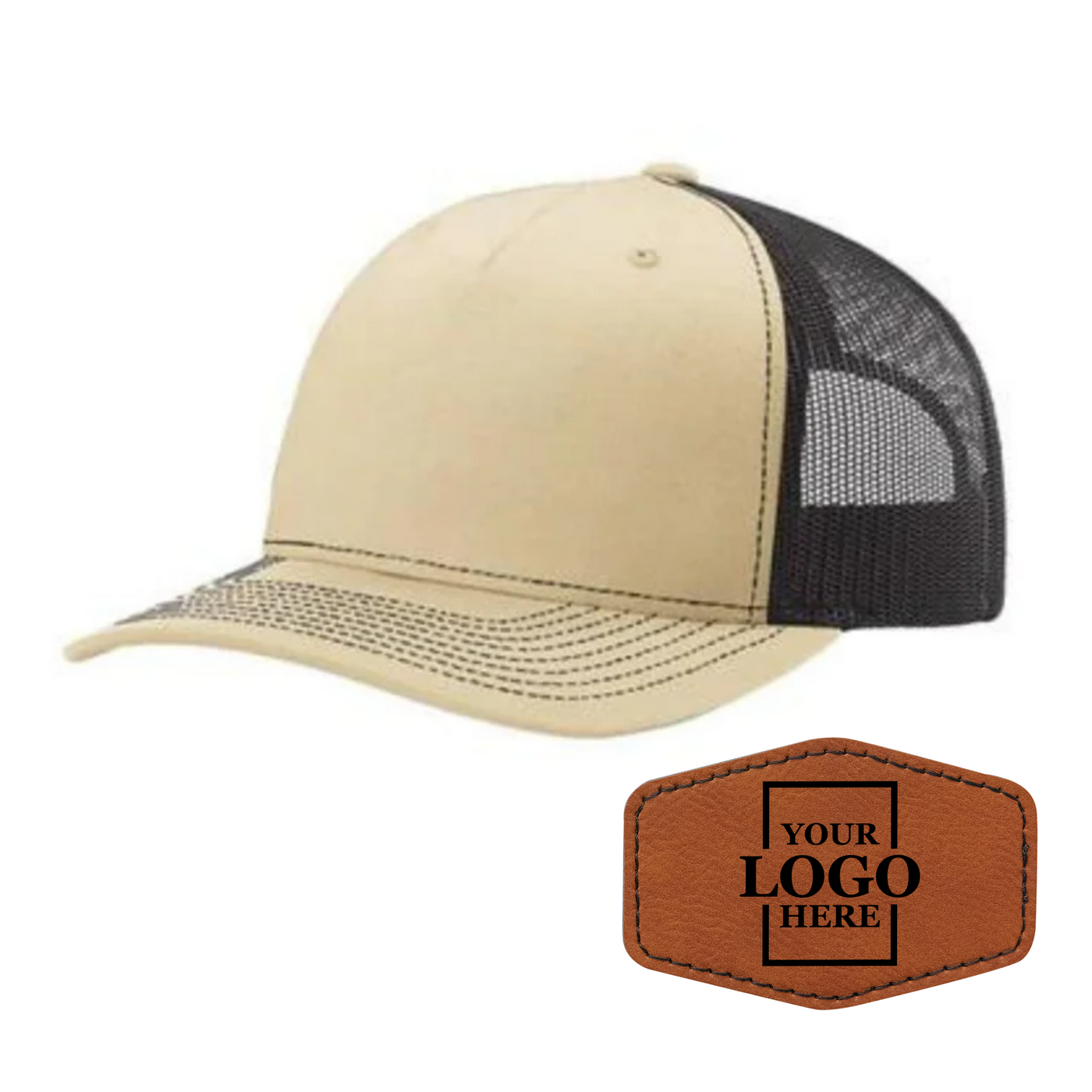 Branded Trucker Snapback Hat - Hex Patch